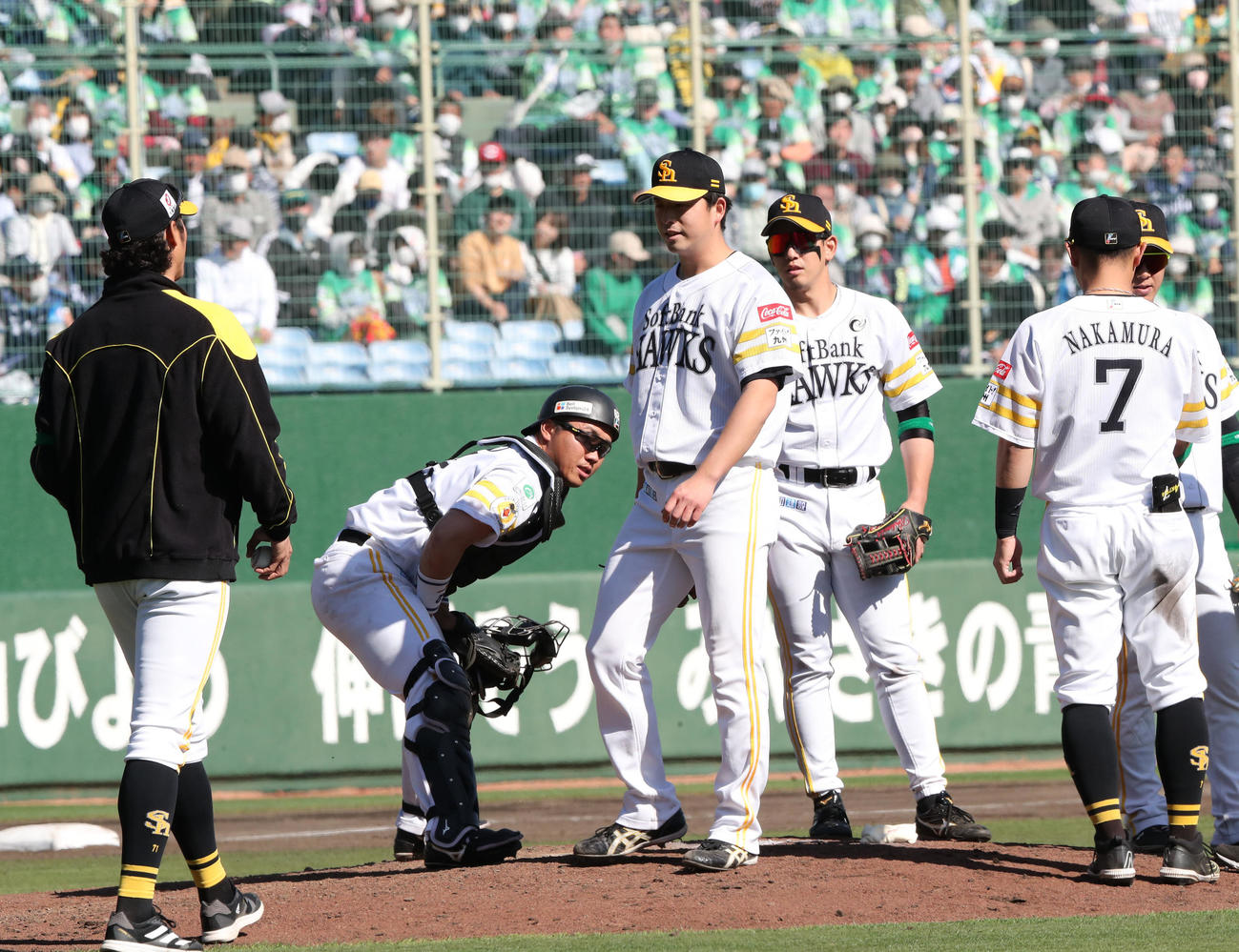 9回途中で降板となった大関（撮影・梅根麻紀）