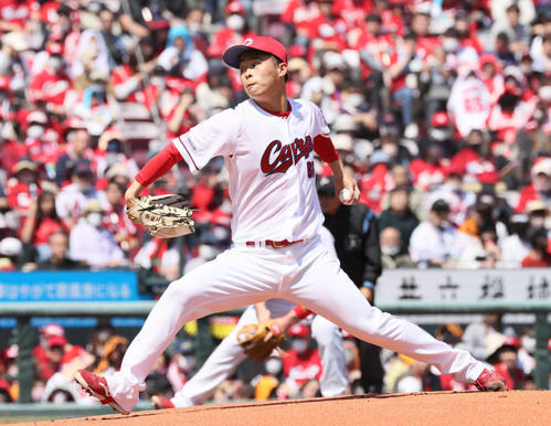 広島対巨人 広島先発の玉村(撮影・加藤孝規)