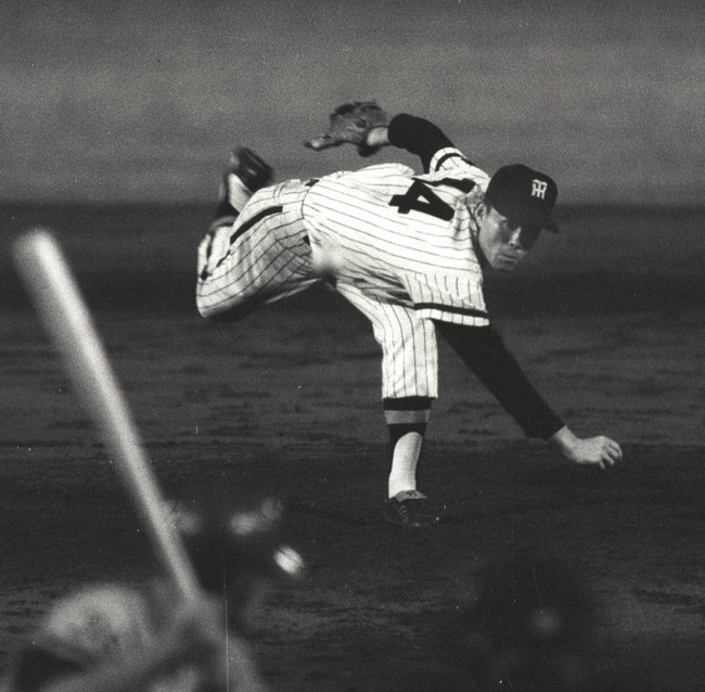 阪神時代の安部和春投手（66年9月撮影）