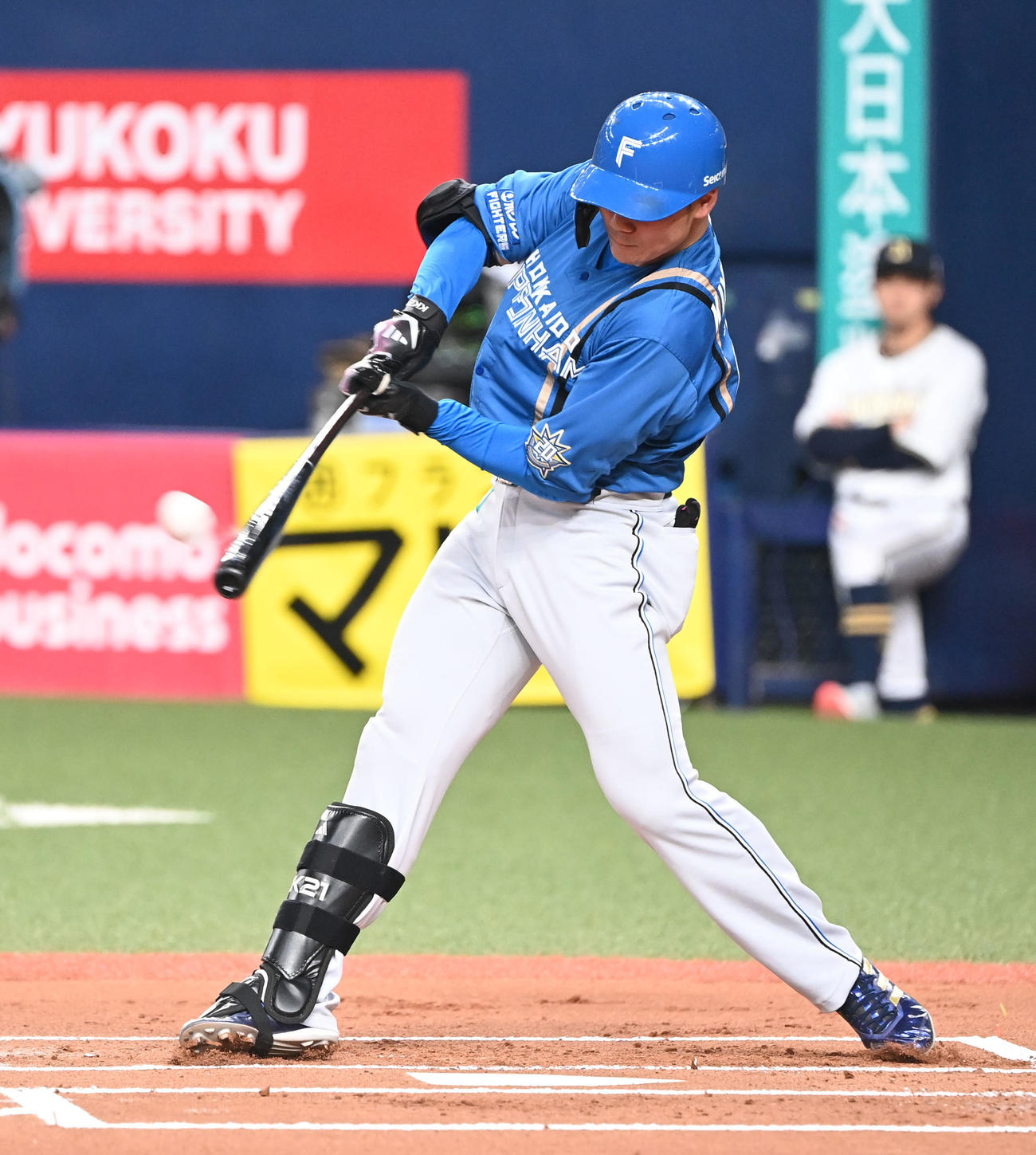 オリックス対日本ハム　1回表日本ハム無死一、三塁、右中間に3点本塁打を放つ清宮（撮影・和賀正仁）