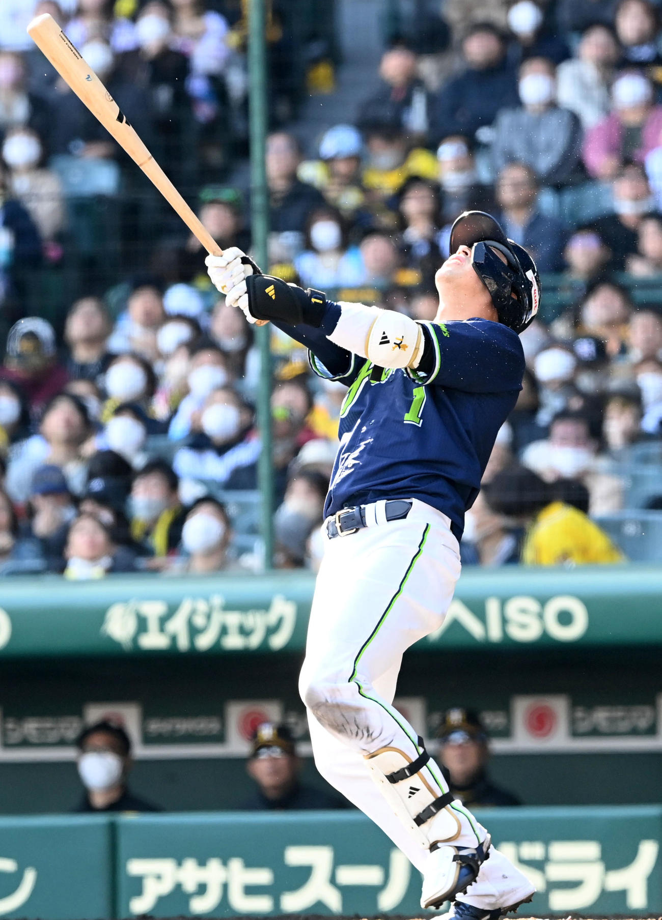 阪神対ヤクルト　6回表ヤクルト1死、山田は三邪飛に倒れる（撮影・前岡正明）