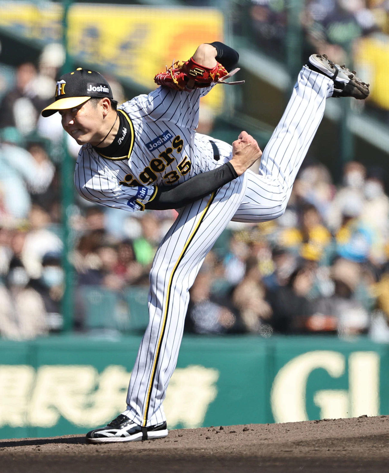 阪神対ヤクルト　阪神先発の才木は7回を1失点に抑える（撮影・上田博志）