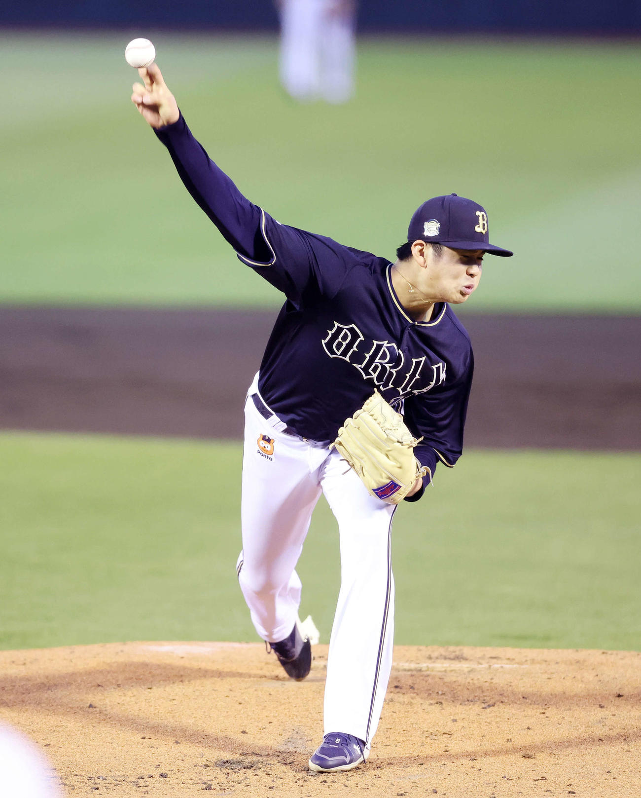 楽天対オリックス　力投するオリックス先発の山下（撮影・鈴木正人）