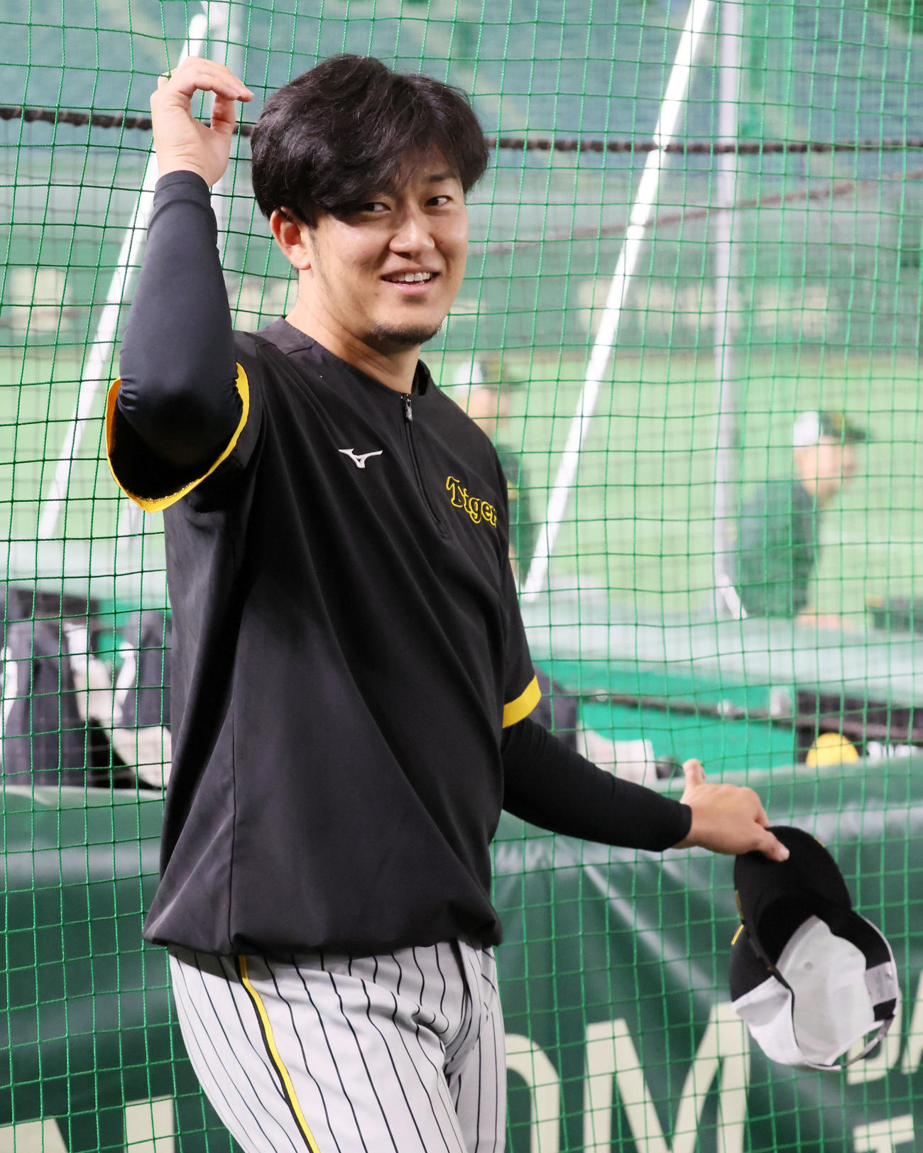巨人対阪神　1軍に昇格した岩貞（撮影・加藤哉）