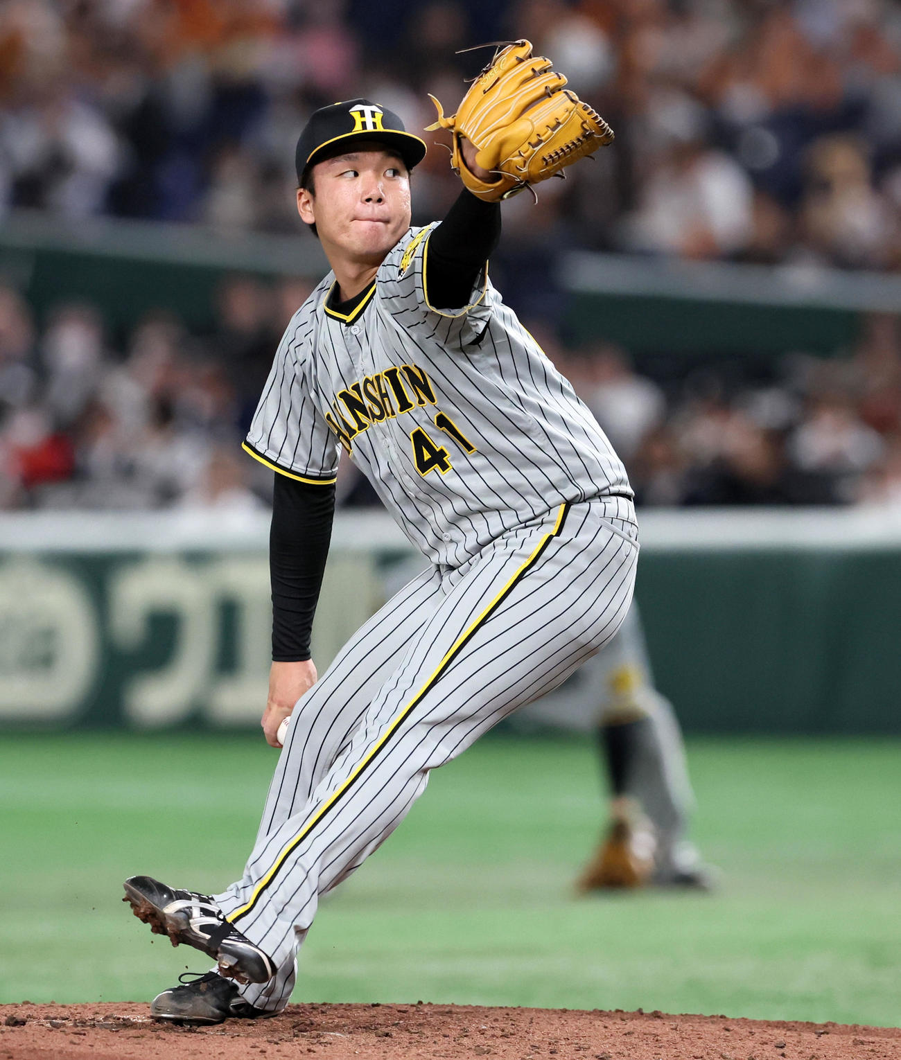 巨人対阪神　巨人戦に先発する村上（撮影・加藤哉）