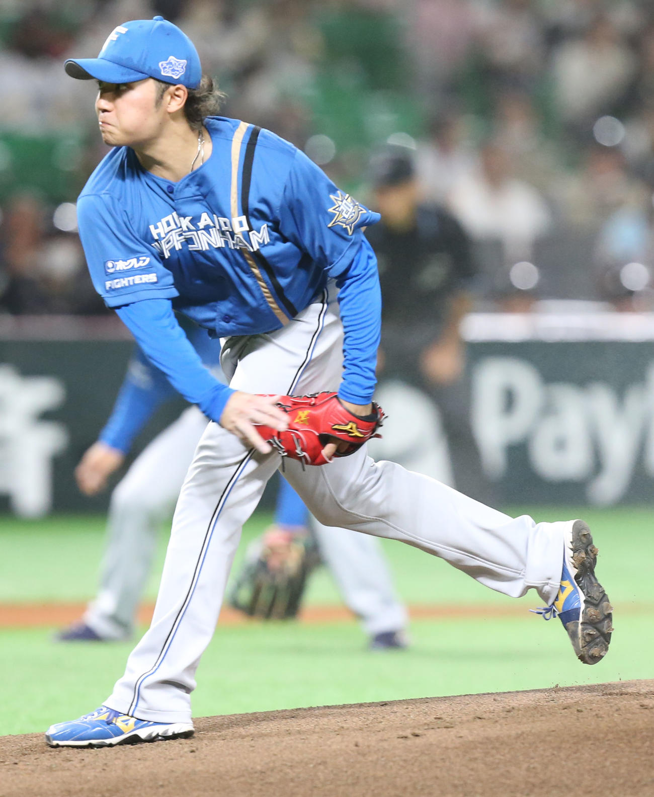 日本ハム先発の伊藤（撮影・冨田成美）