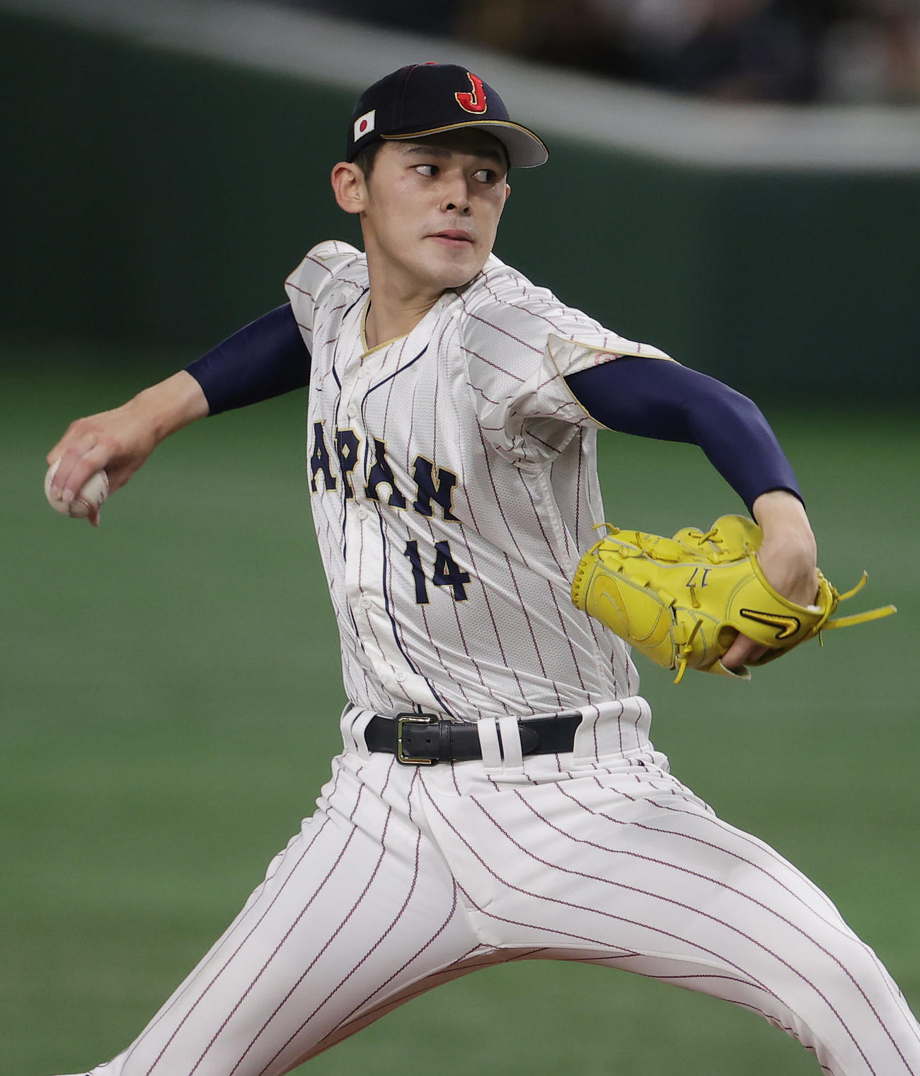 WBCのチェコ戦で力投する佐々木朗（2023年３月撮影）