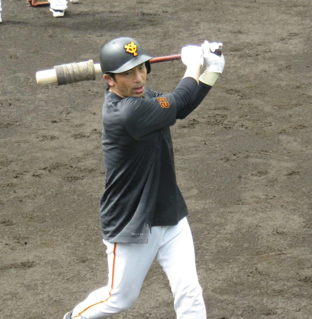 2軍に合流した巨人松田
