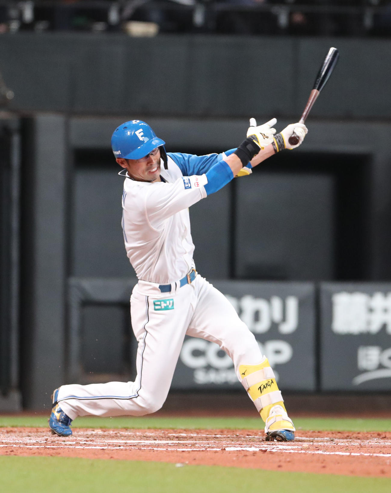 日本ハム対西武　3回裏日本ハム2死、江越は三振に終わる（撮影・佐藤翔太）
