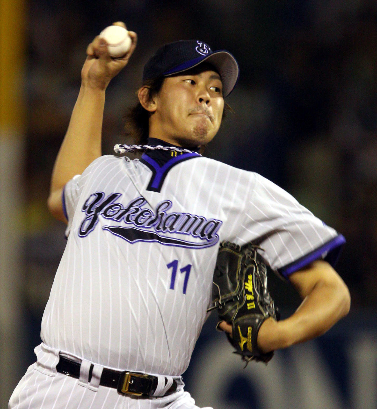 ヤクルト対横浜　9回に登板した横浜山口俊は好リリーフで勝利に貢献、9セーブ目を挙げた（2009年7月11日撮影）