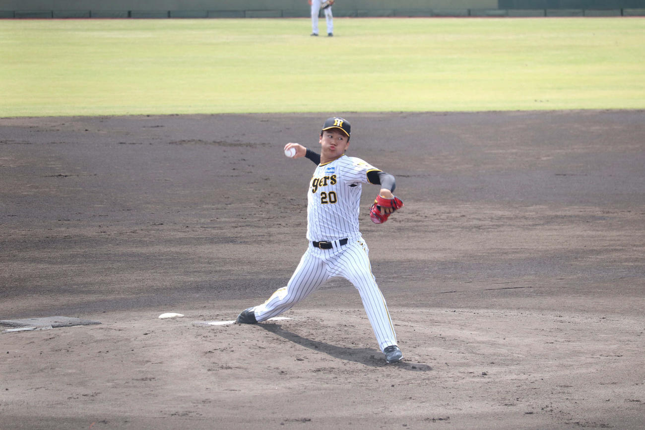 2軍練習試合、日本海L・石川戦で先発登板した森木