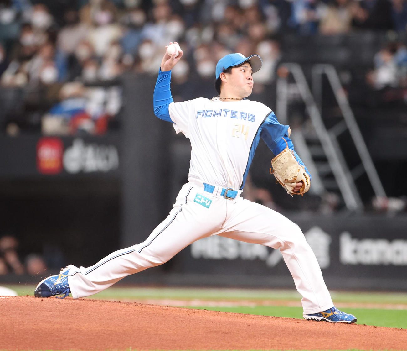 日本ハム対ロッテ　日本ハム先発の金村（撮影・佐藤翔太）