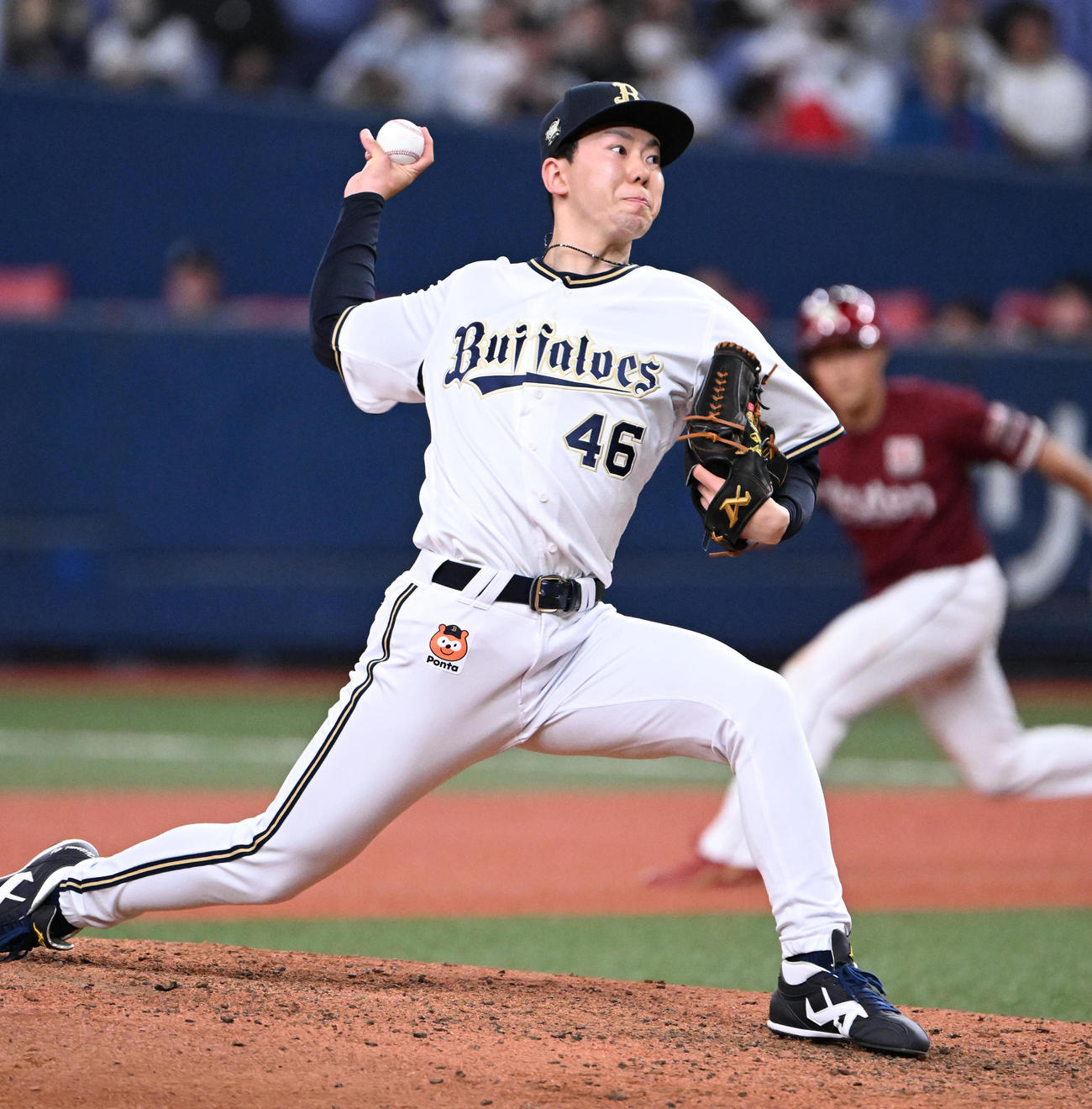 オリックス4番手本田（撮影・石井愛子）