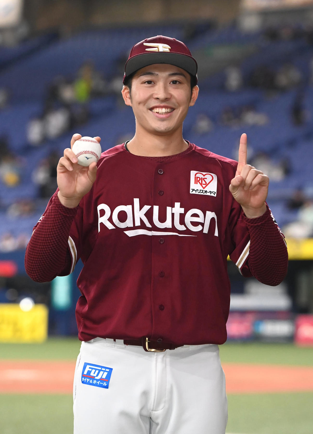 プロ初勝利の楽天伊藤茉（撮影・石井愛子）