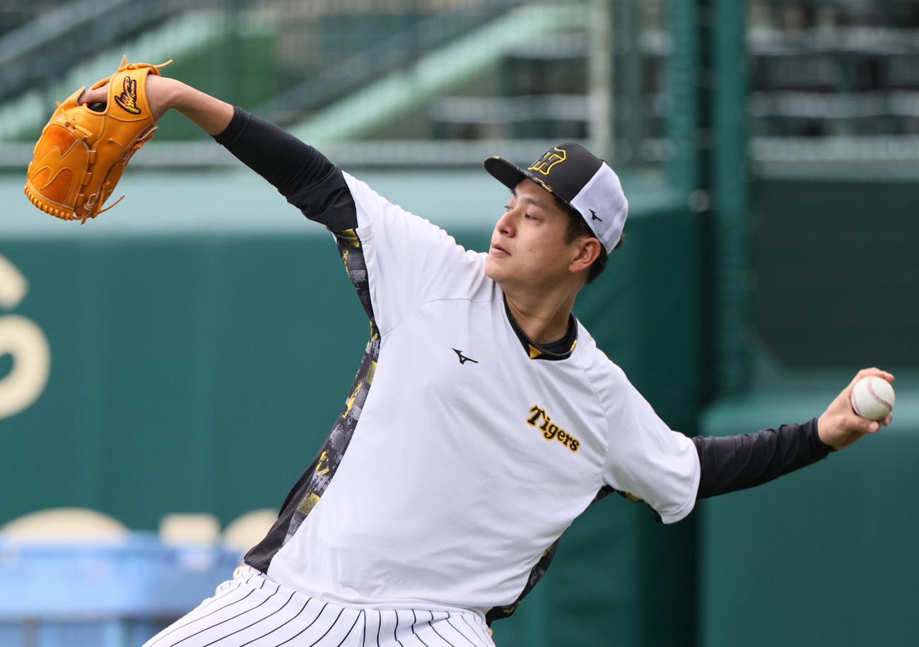 阪神大竹耕太郎（2023年4月17日撮影）