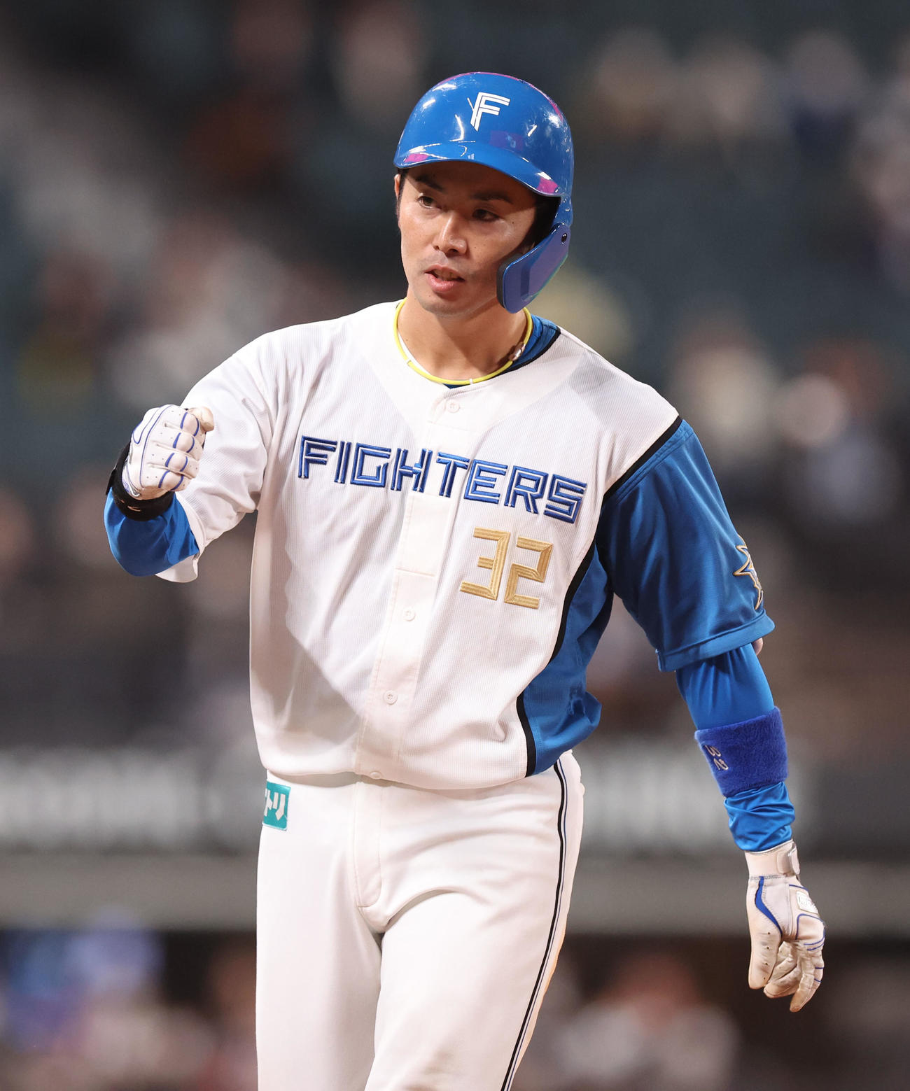 日本ハム対ロッテ　6回裏日本ハム2死一、三塁、谷内は左前適時打を放つ（撮影・佐藤翔太）
