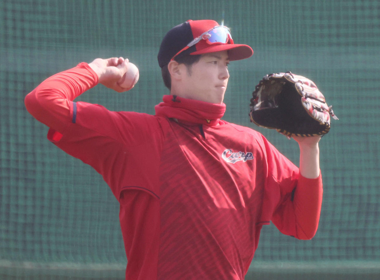 広島森下暢仁（2023年3月11日撮影）