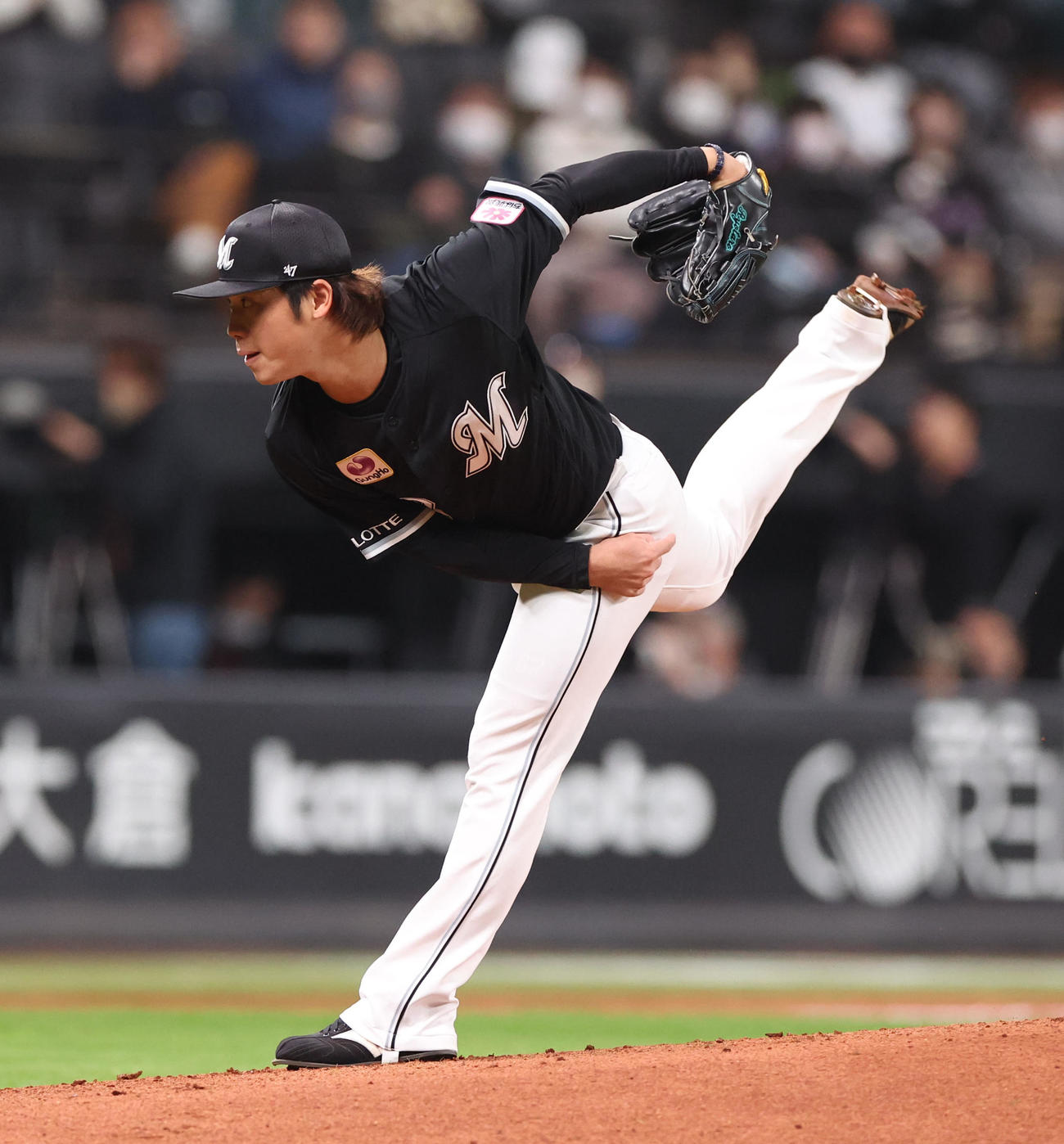 日本ハム対ロッテ　ロッテ先発の森（撮影・佐藤翔太）