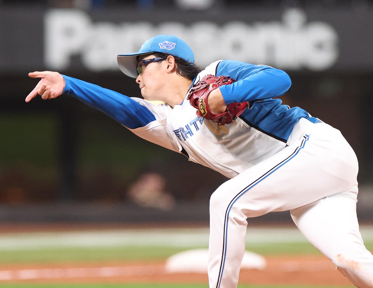 日本ハム対ロッテ　日本ハム先発の鈴木（撮影・佐藤翔太）
