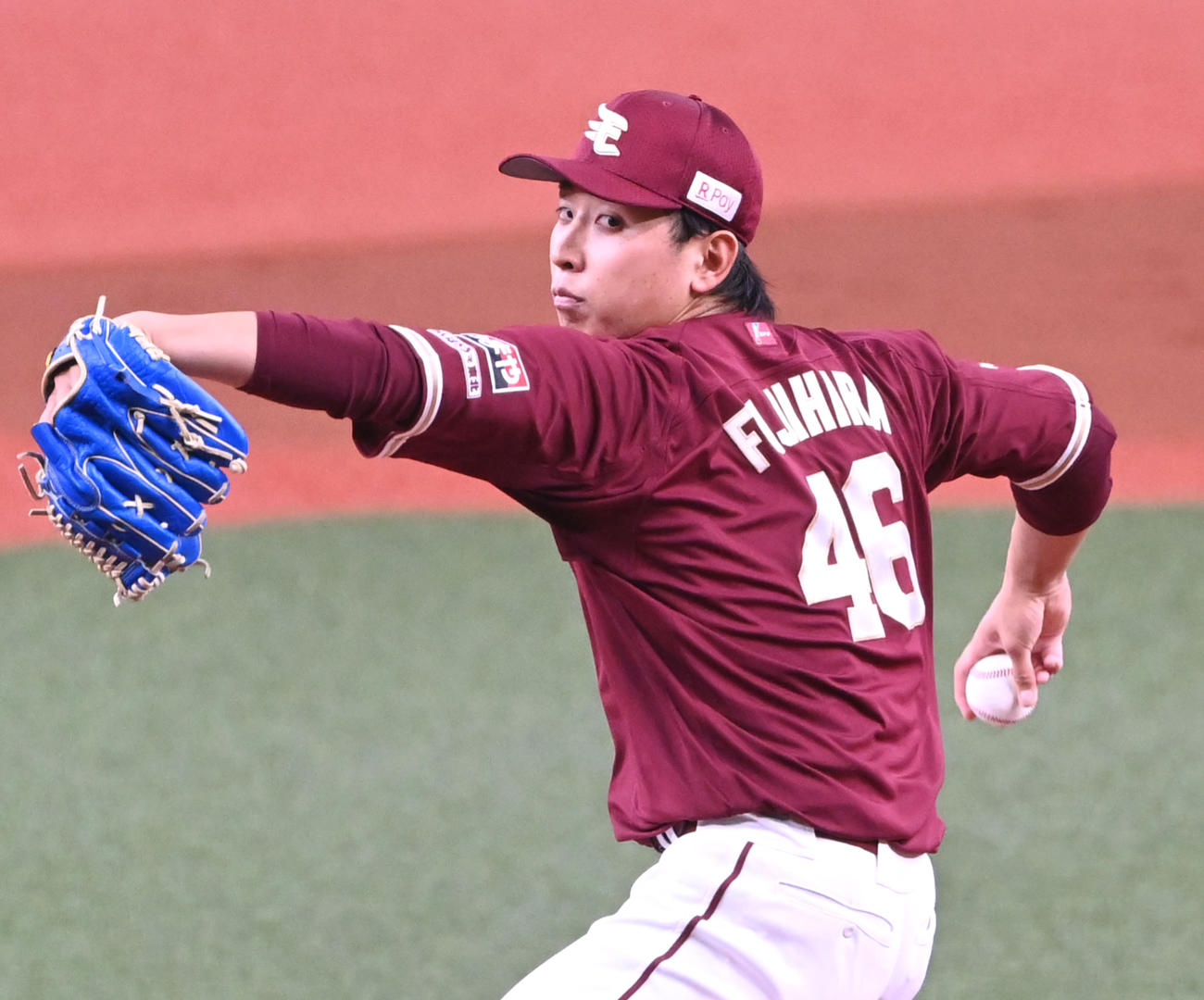 オリックス対楽天　先発する楽天藤平（撮影・和賀正仁）