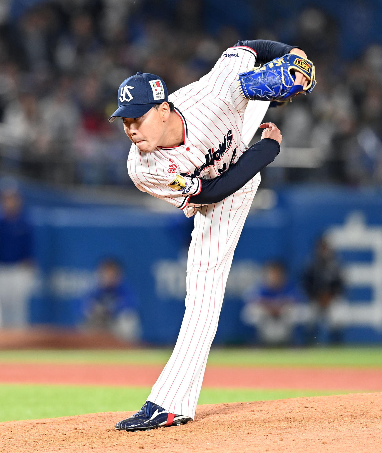 ヤクルト対中日　7回からマウンドに上がったヤクルト星（撮影・たえ見朱実）