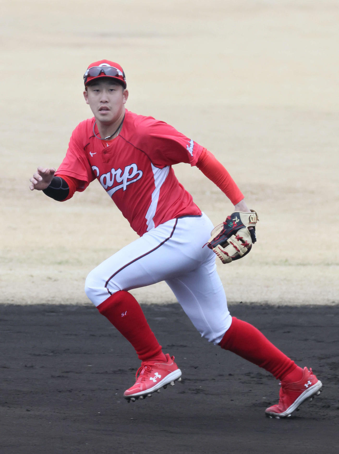広島小園海斗（2023年2月3日撮影）