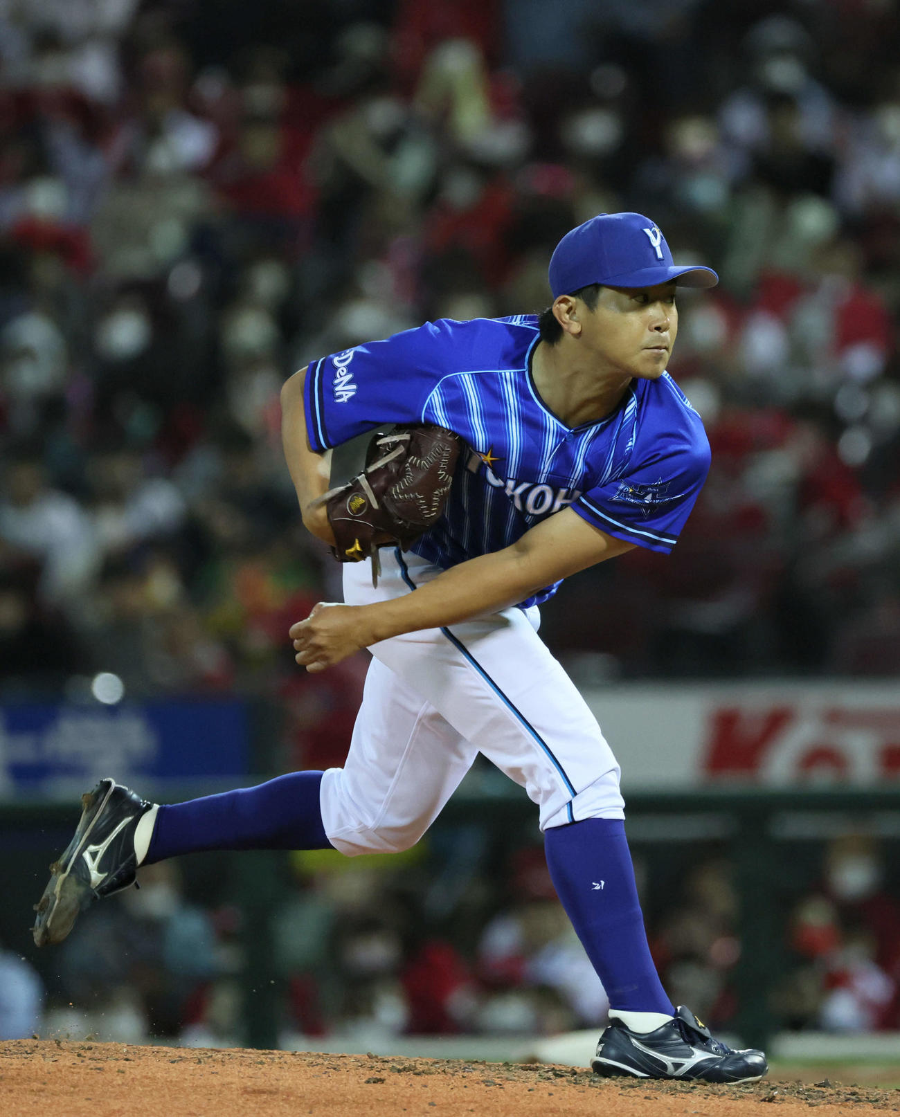広島対DeNA 8回裏広島、好投する今永（撮影・加藤孝規）
