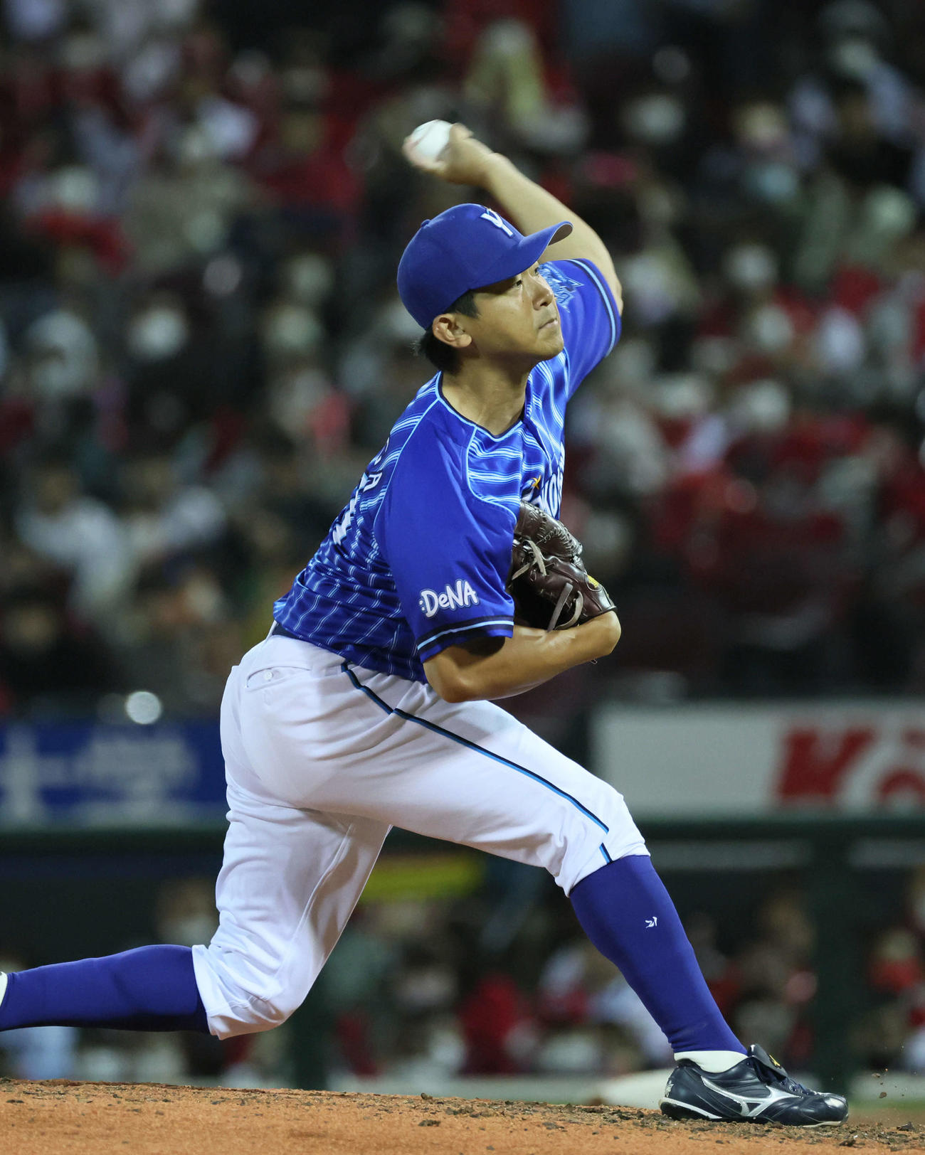 広島対DeNA 8回裏広島、好投する今永（撮影・加藤孝規）