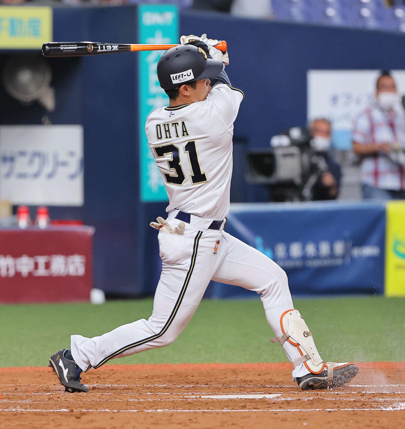 オリックス対西武　3回裏オリックス1死、太田は三塁内野安打を放つ（撮影・上田博志）