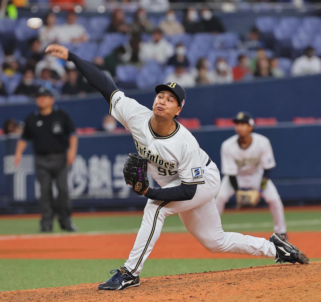 オリックス対西武　オリックス6番手の宇田川（撮影・上田博志）