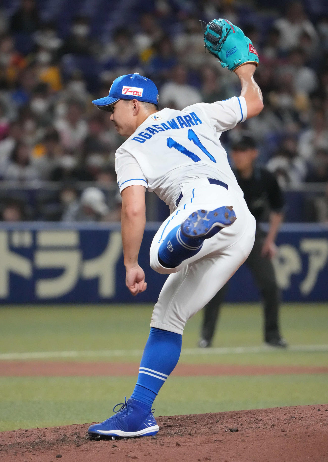 中日対阪神　中日先発の小笠原は7回を1失点に抑える（撮影・森本幸一）