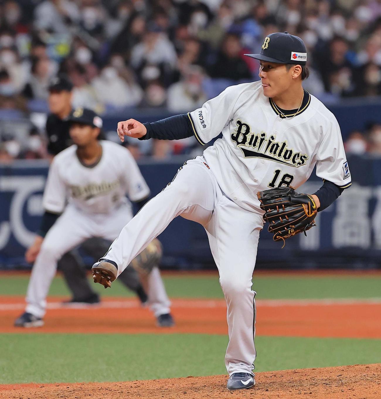 オリックス対西武　オリックス先発の山本（撮影・上田博志）