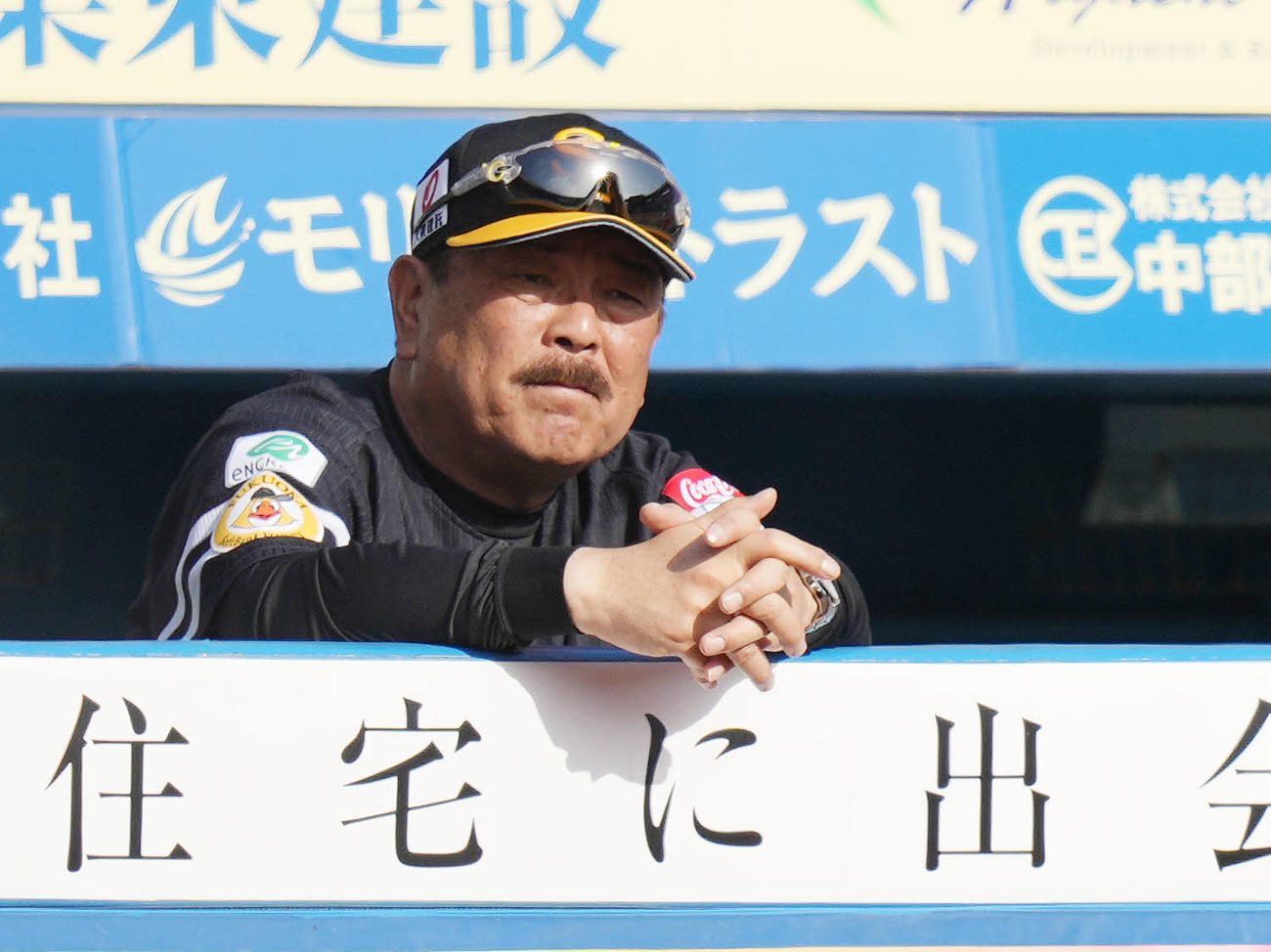 ロッテ対ソフトバンク　ベンチで浮かない表情のソフトバンク藤本監督（撮影・鈴木みどり）