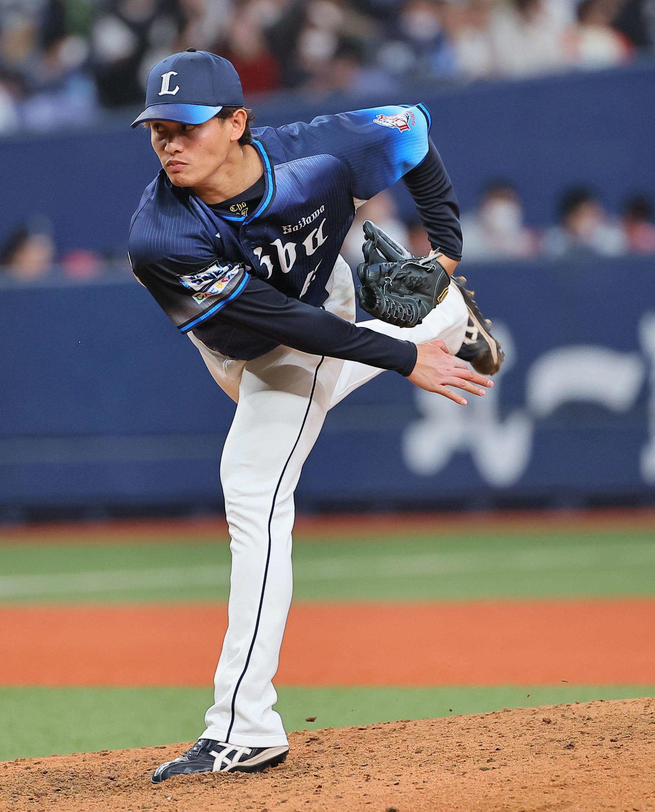 オリックス対西武　西武4番手の張奕（撮影・上田博志）