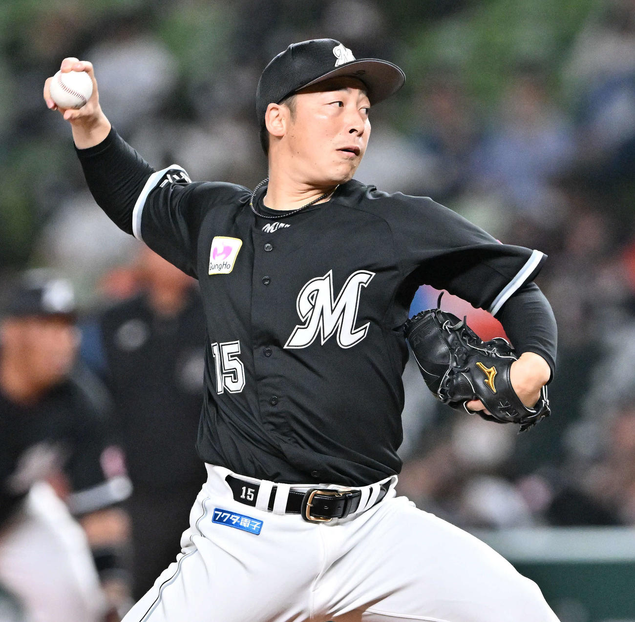 ロッテ美馬（23年4月11日撮影）