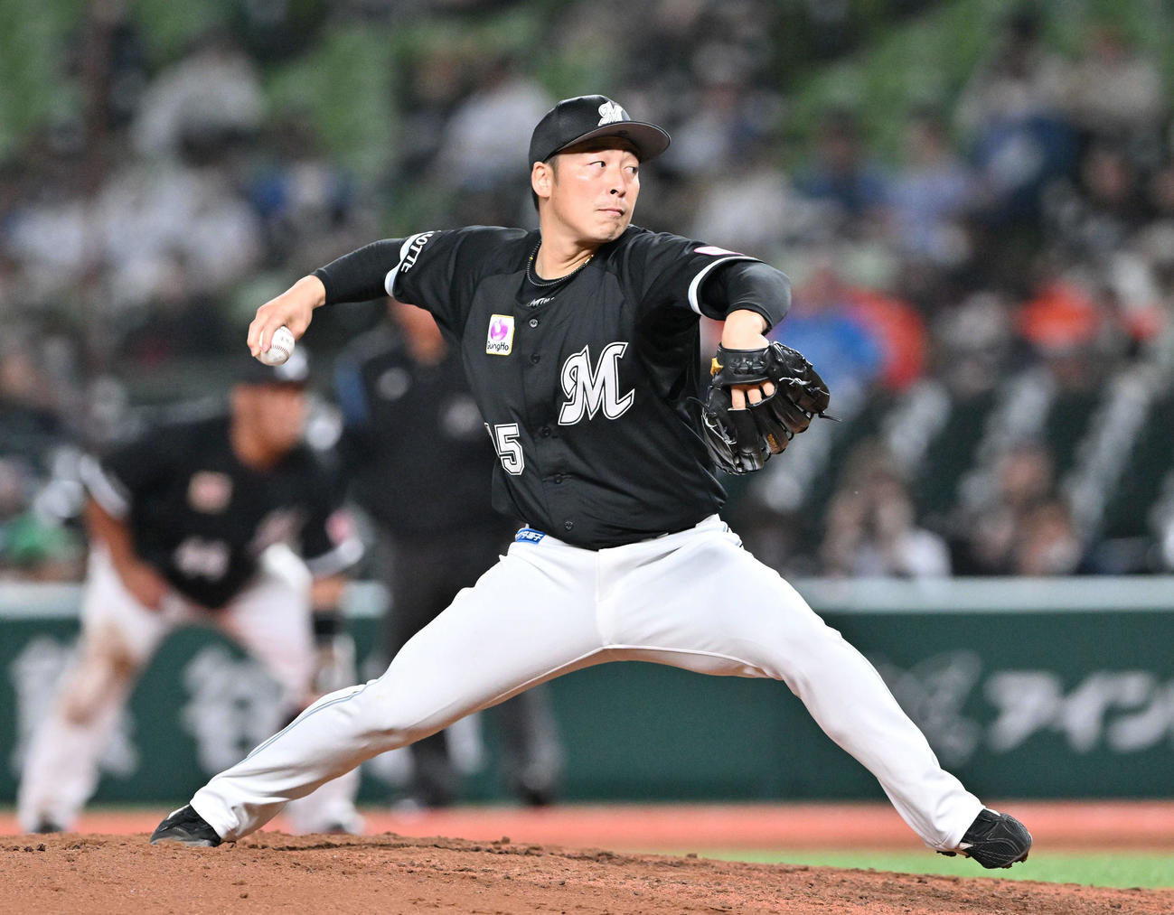 ロッテ美馬学（2023年4月11日撮影）
