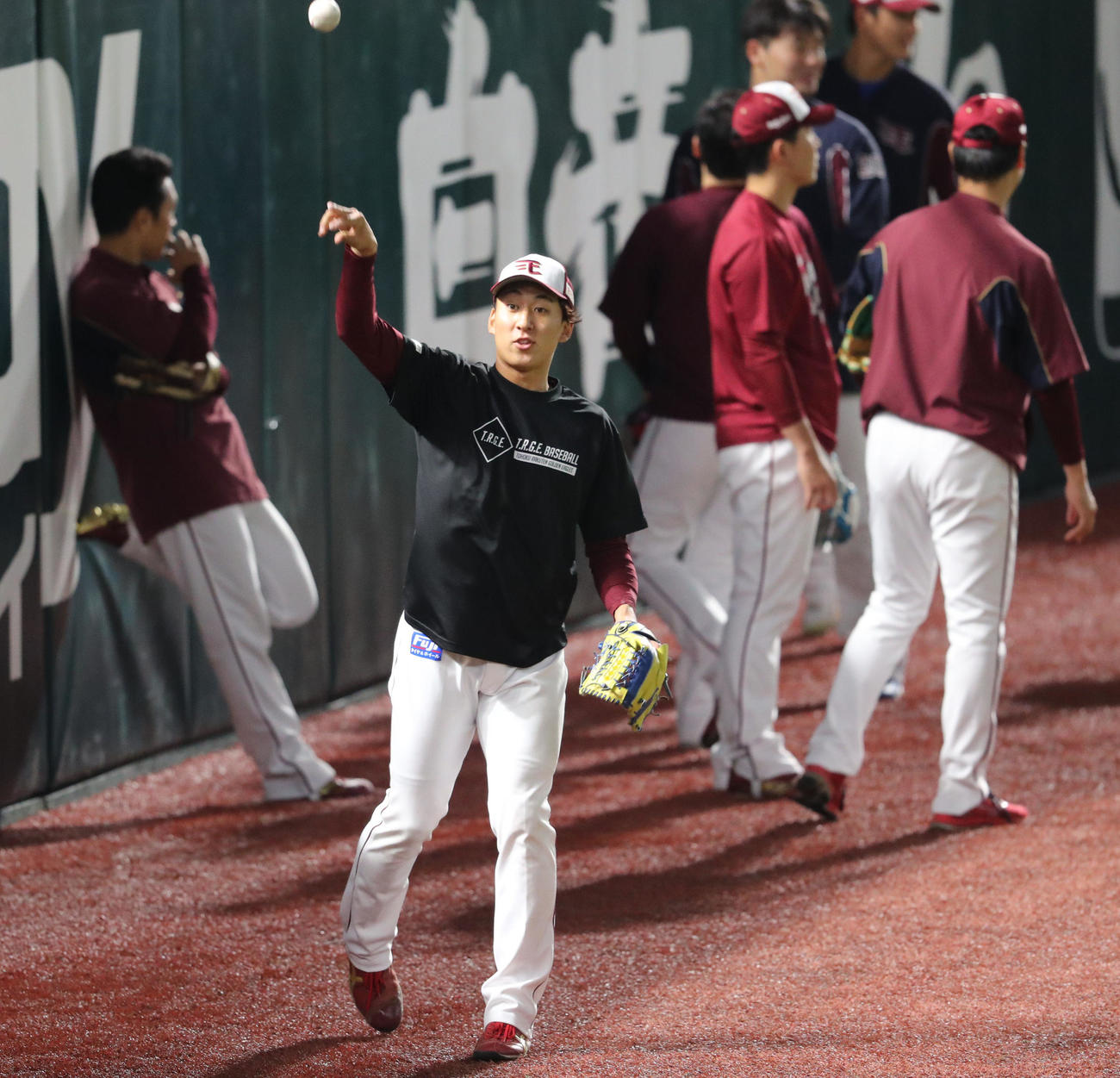 この日1軍に合流した高田孝（撮影・梅根麻紀）
