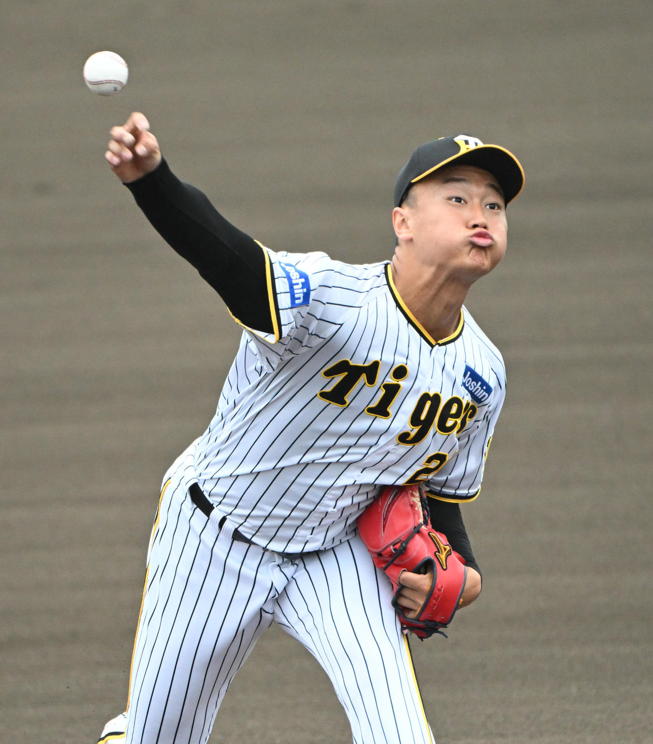 阪神対広島　阪神先発の森木（撮影・石井愛子）