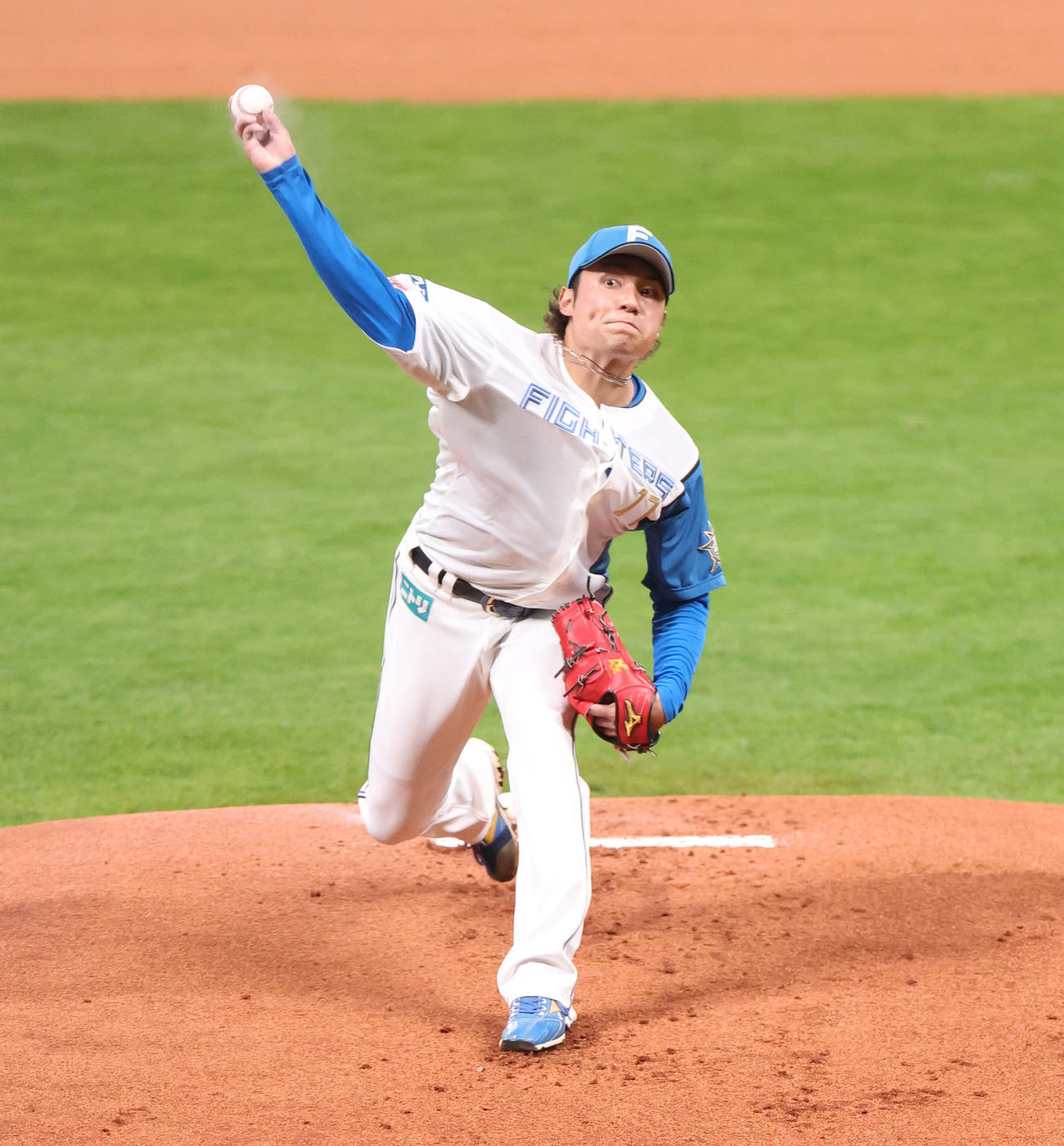 日本ハム対オリックス　日本ハム先発の伊藤（撮影・佐藤翔太）