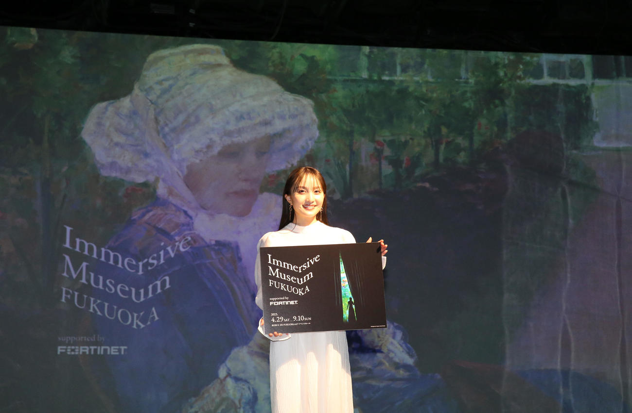 「Immersive Museum FUKUOKA」公式アンバサダーに就任した百田夏菜子（撮影・冨田成美）