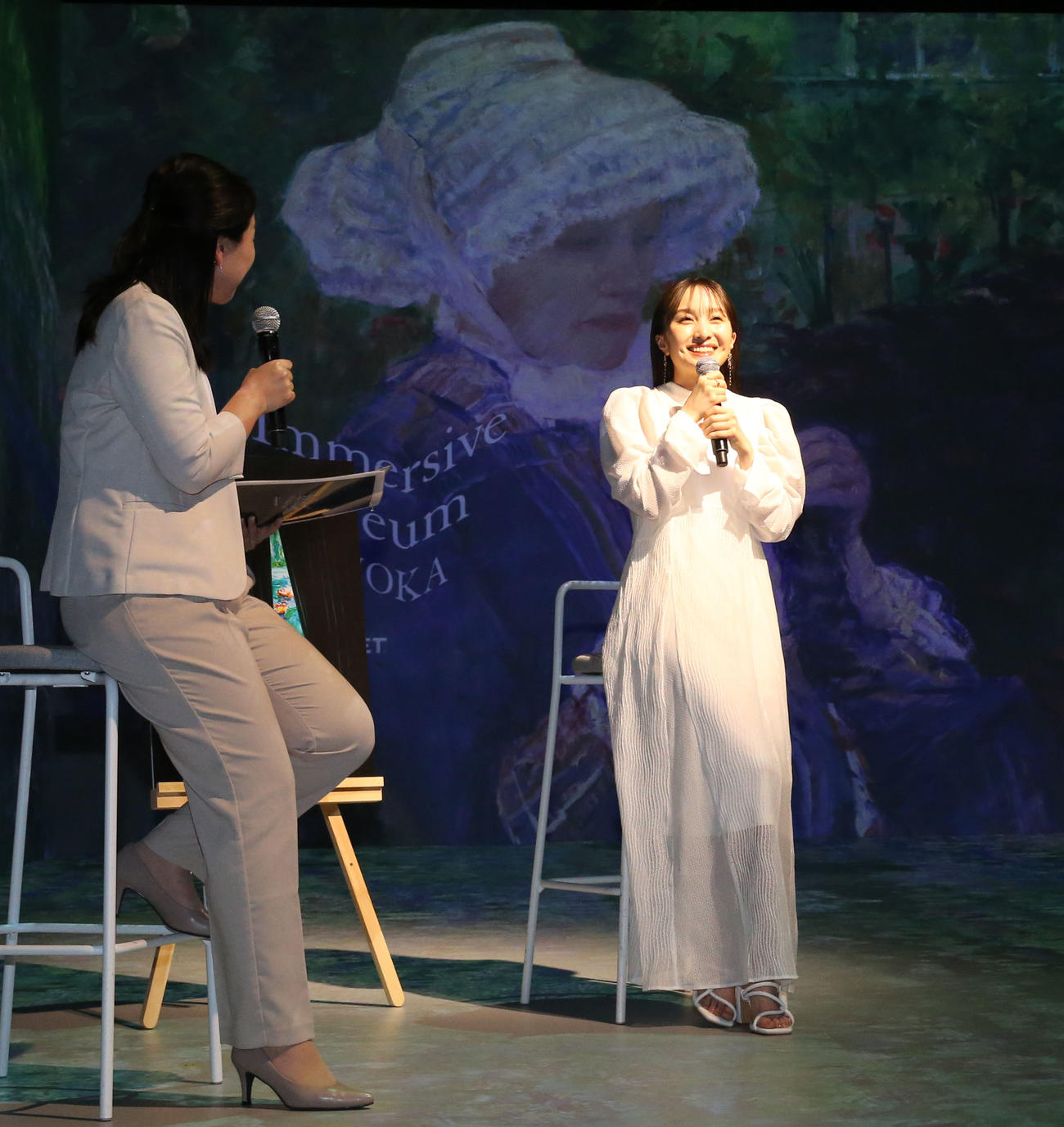 「Immersive Museum FUKUOKA」公式アンバサダーに就任した百田夏菜子（撮影・冨田成美）