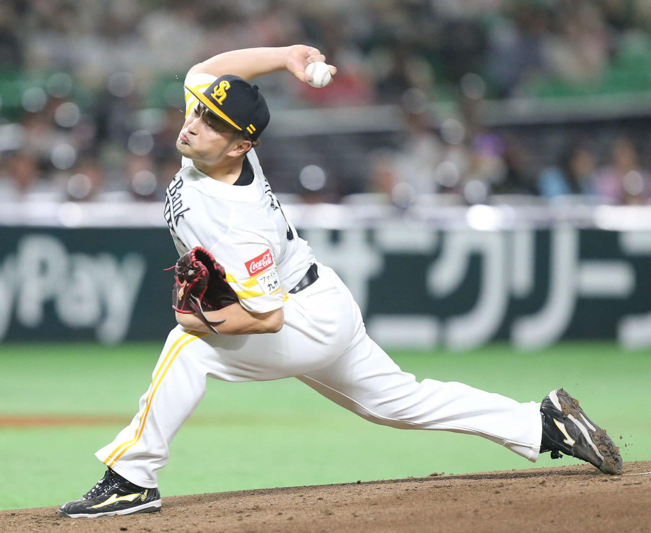 ソフトバンク対楽天　力投するソフトバンク森（撮影・冨田成美）