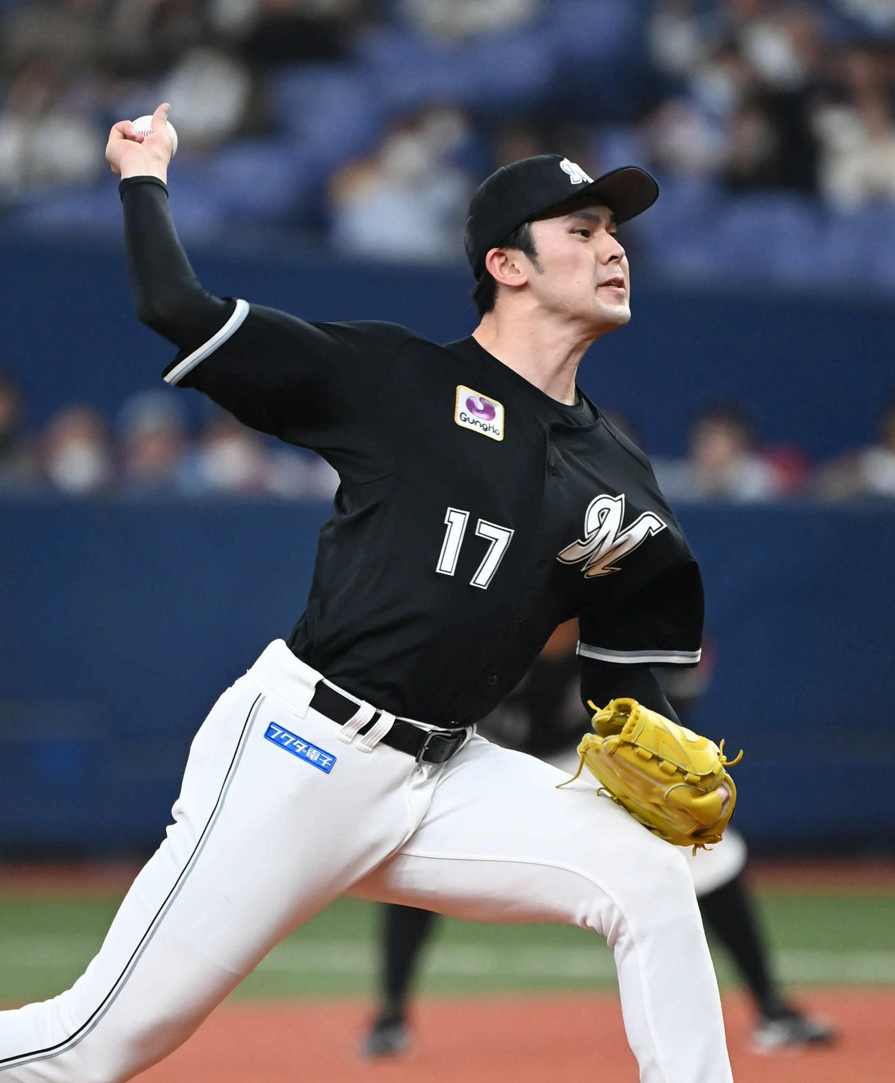 オリックス対楽天　ロッテ先発の佐々木朗（撮影・石井愛子）