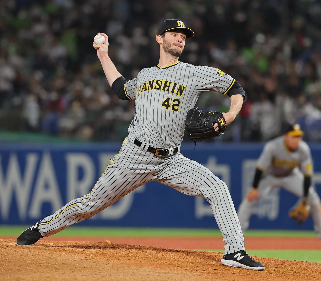 ヤクルト対阪神　阪神4番手のK・ケラー（撮影・上田博志）