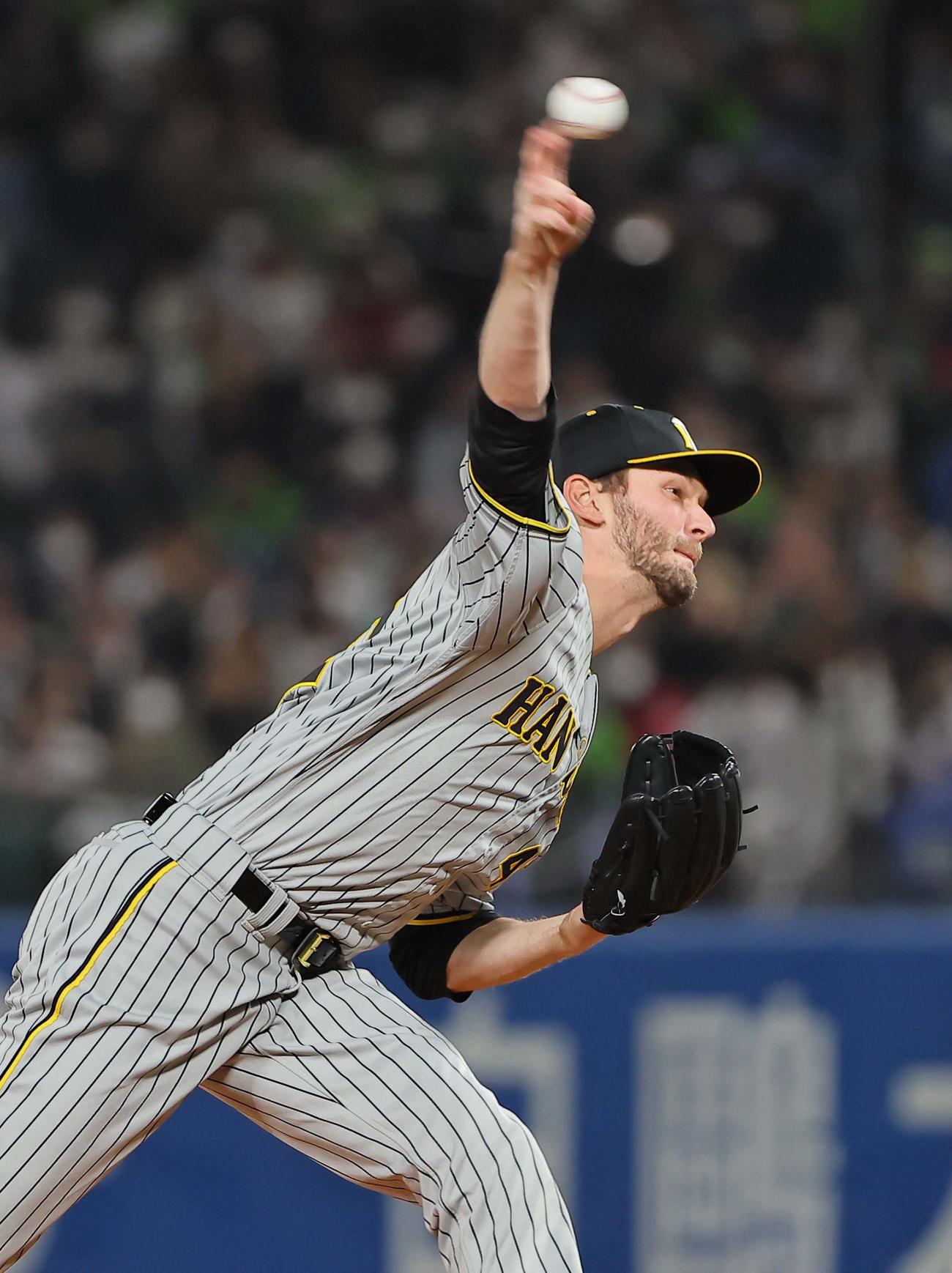 ヤクルト対阪神　阪神4番手のK・ケラー（撮影・上田博志）