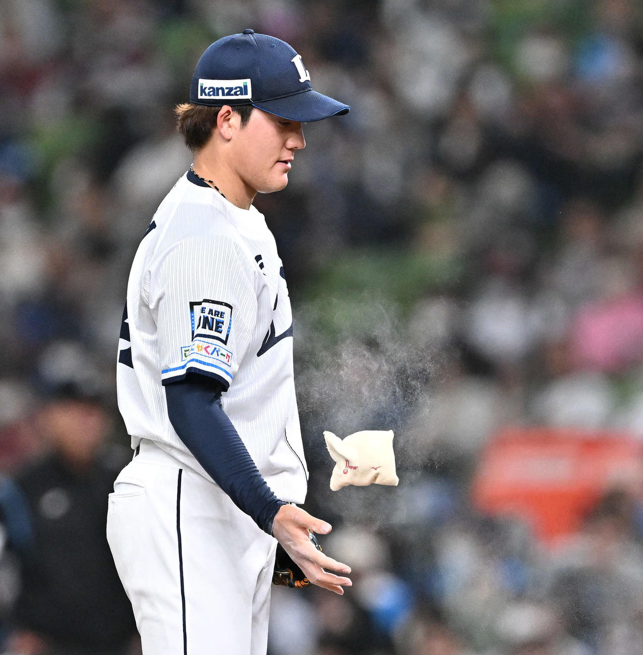 西武対楽天　試合に臨む西武先発の与座（撮影・滝沢徹郎）
