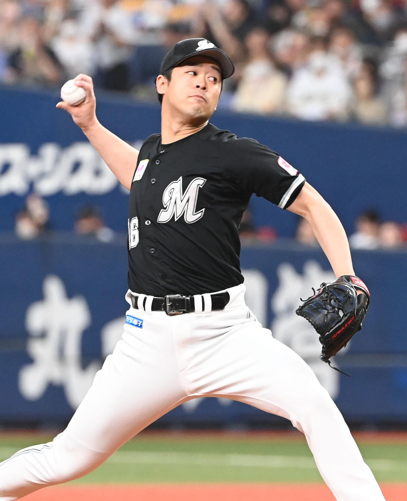 オリックス対ロッテ　先発するロッテ種市（撮影・和賀正仁）