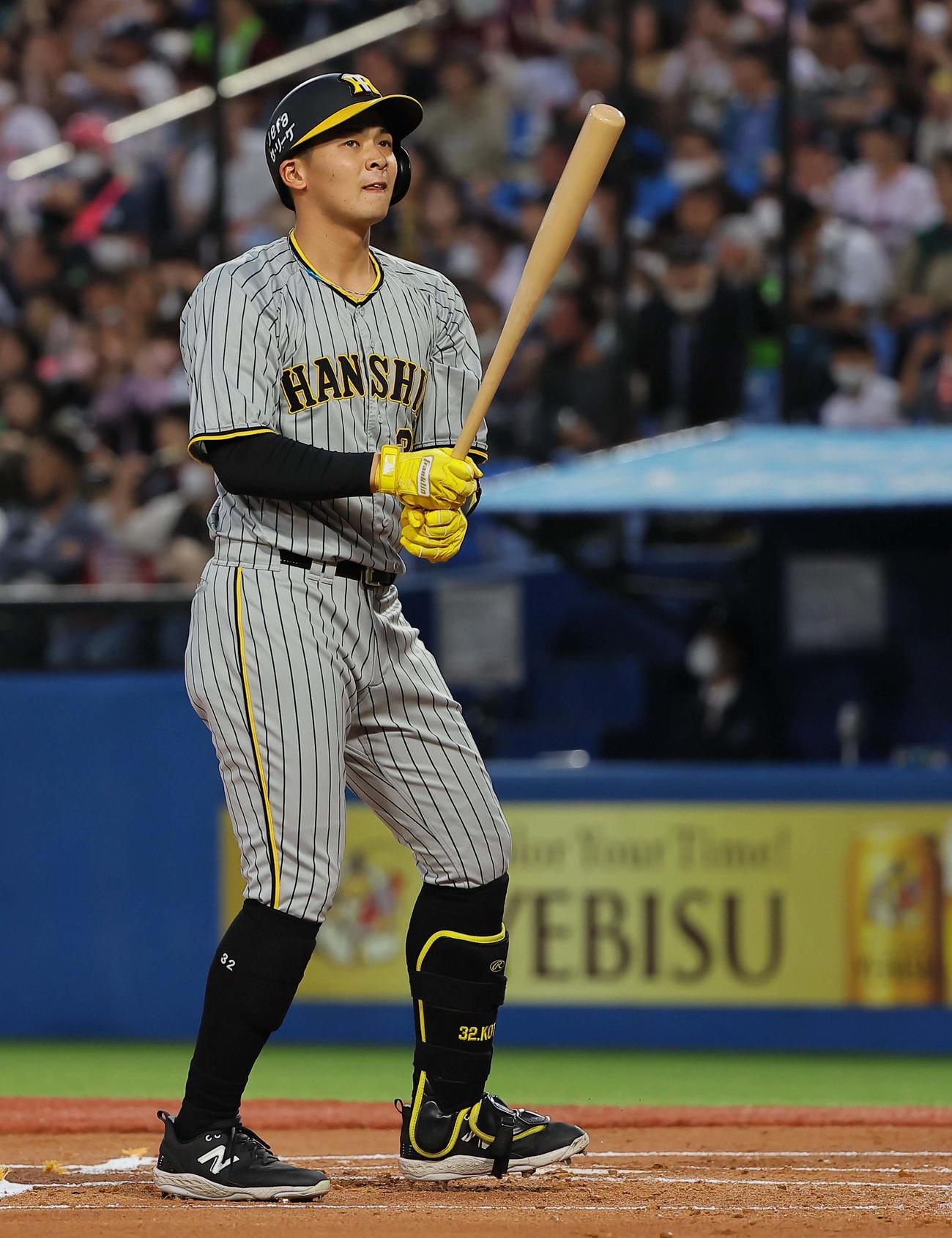 ヤクルト対阪神　1回表阪神2死満塁、井上は三振に倒れる（撮影・上田博志）