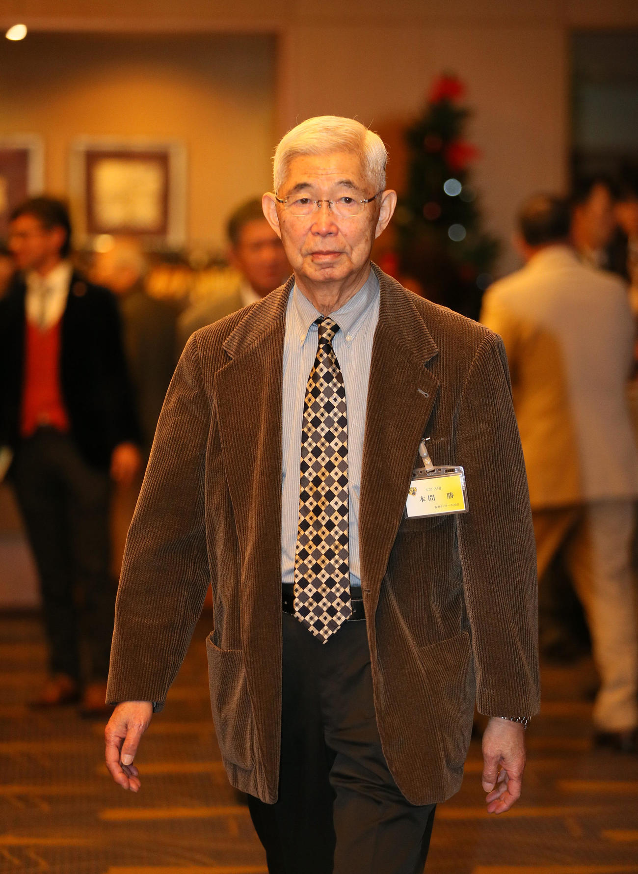 15年、阪神OB総会に出席した本間勝氏