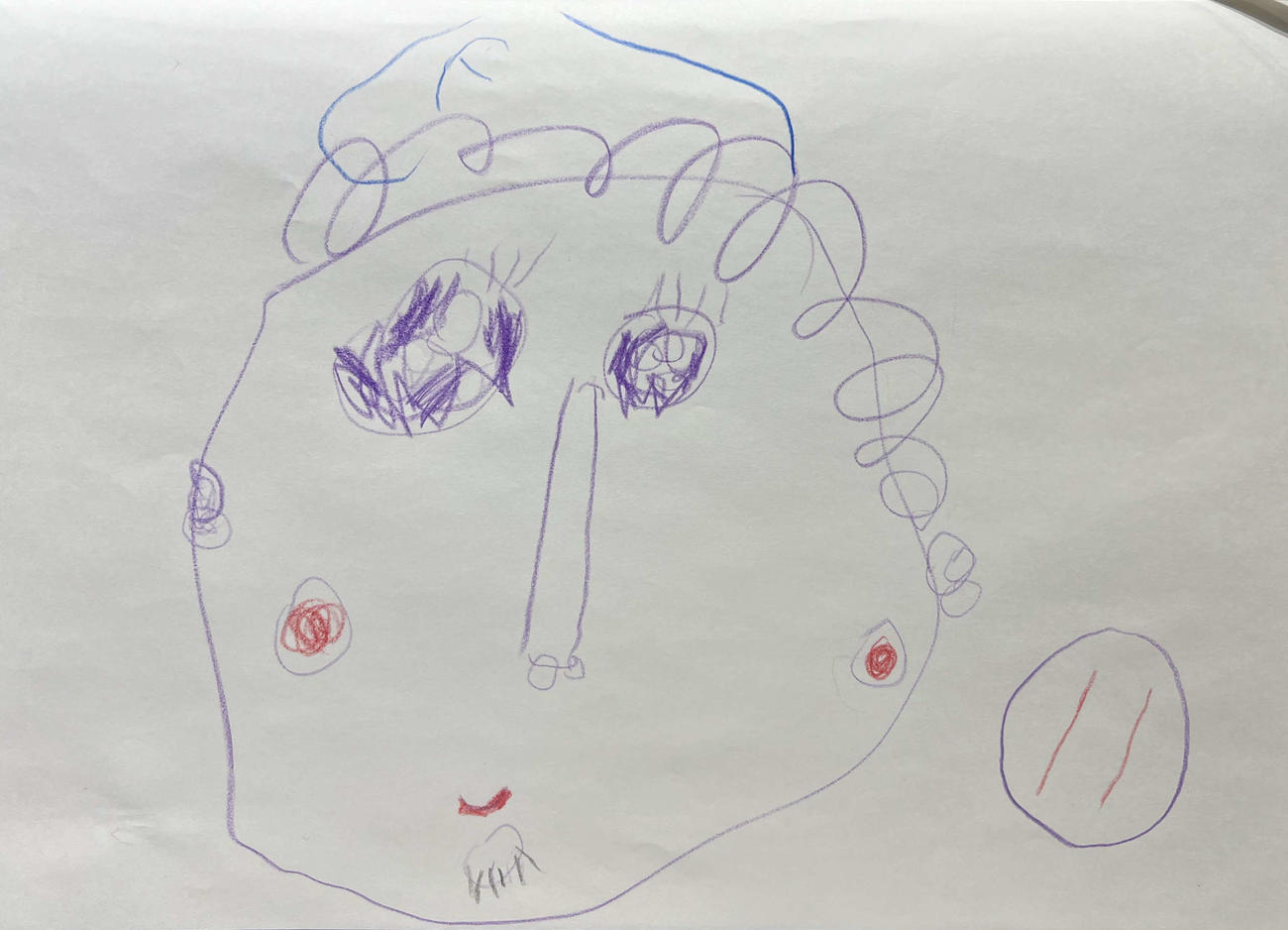 日本ハム上沢の長女（3）が描いたパパの似顔絵